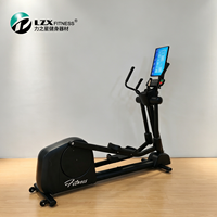 Máquina Elíptica Comercial con Pantalla Giratoria de 21.5 Pulgadas, 1-20 Niveles de Resistencia Magnética EMS, Máquina Elíptica para Gimnasio