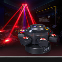 RGBW 120W Luces de haz láser con cabezal móvil Blanco cálido UV con control DMX512 para discotecas KTV y fuente LED Spider DJ