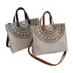 Ladies tote briefcase INS large capacity canvas bag Japanese printed handbag 2023 Simple fashion canvas Tote bag