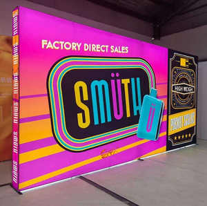 Tissu de tension double face portable personnalisé avec logo Boîte à lumière LED publicitaire Pop-Up <span class=keywords><strong>Stand</strong></span> de fond pour salon professionnel Expositions - Product Image 4