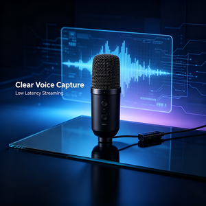 Microphone Lavalier sans fil 2,4 GHz, mini micro cravate pour enregistrement vidéo sur téléphone portable, vlog et diffusion en direct - Product Image 1