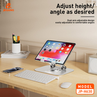 Support de tablette portable Jeqang JP-H630, ergonomique, pliable, en alliage d'aluminium, rotatif à 360 degrés, compatible avec les tables PC, réglable