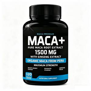 Cápsulas de Raíz de <span class=keywords><strong>Maca</strong></span> con Pimienta Negra, Certificadas por GMP, Directo de Fábrica, OEM, Promueven la Energía, la Libido y el Equilibrio Hormonal - Product Image 1