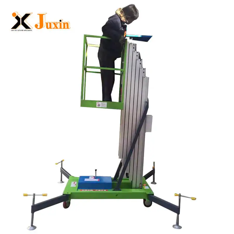 Personal Lift ladder Electric Hydraulic Aluminum Alloy Elevated Lifting Platforms for Cleaning and Maintenance Light Weight