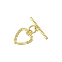 Boucle en forme de cœur et de fleur plaquée or 18 carats pour fabrication de bijoux, collier et bracelet