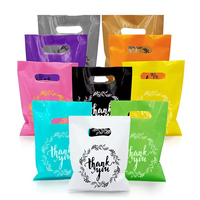 Bolsas de Plástico Personalizadas con Logotipo Impreso, Asa Troquelada, Bolsas de Compras Grandes Ecológicas para Negocios