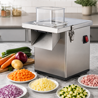 Commerciële elektrische groentesnijmachine voor aardappel, wortel, ui, in blokjes snijden, voedselservice, productie, betrouwbare werking