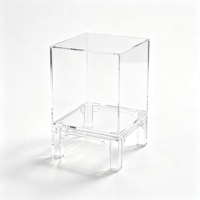 Boîte de présentation carrée en acrylique transparente surélevée, vitrine anti-poussière pour spiritueux Moutai, objets de collection, décorations de luxe