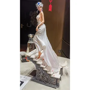 Statue de dessin animé japonais en résine, décoration de la maison, Sculpture de fée princesse en fibre de verre