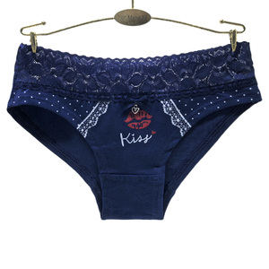 Braguitas de Algodón para Mujer con Estampado de Labios Rojos y Cintura de Encaje Sexy - Product Image 6