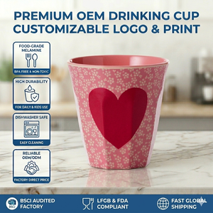 Premium OEM Drinking Cup Customizable Logo Print Food Grade Melamine BPA Free Dishwasher Safe Kids Use - Product Image 4