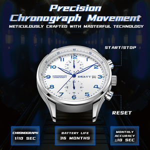 Reloj de Cuarzo para <span class=keywords><strong>Hombre</strong></span> DK&KT con Correa de Cuero, Esfera de Aleación, Luminoso, Visualización de 24 Horas, Resistente al Agua, Casual - Product Image 3