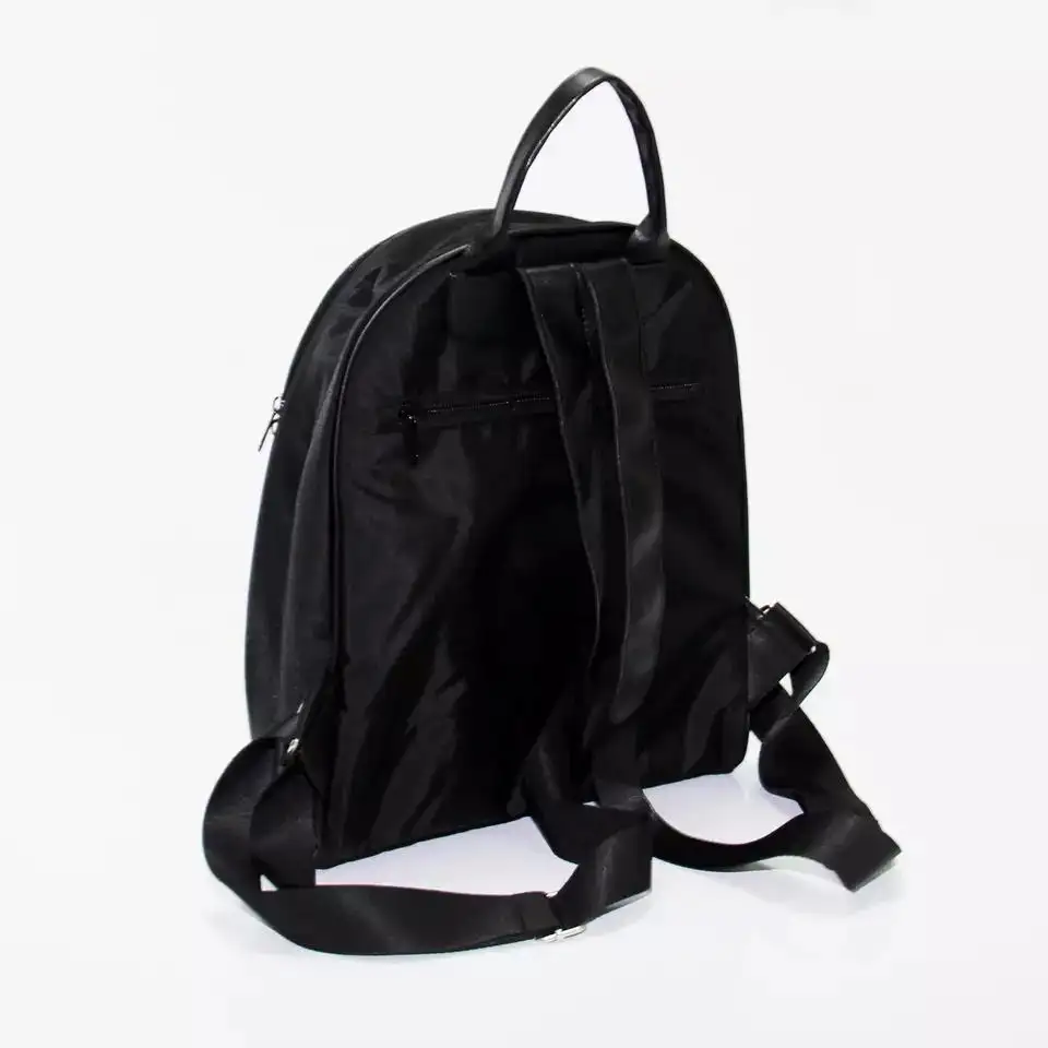 Sac à dos imperméable et durable avec logo personnalisé pour étudiants, sac de Shopping de loisirs en plein air noir, sac à dos élégant en nylon Portable à bas prix