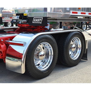 Ailes de remorque tandem complètes compatibles avec les essieux doubles, en acier inoxydable 430, 132 pouces, OEM d'usine, pour Peterbilt - Product Image 6