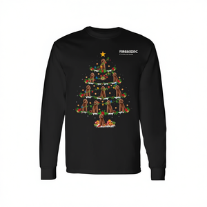 Toy Poodle Christmas Tree T-shirt à manches longues Design pour les amoureux des chiens de Noël - Product Image 2