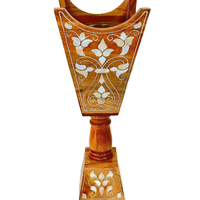 Brûleur d'encens Bhakoor Mukhbar en bois d'acacia naturel, écologique, durable, de qualité supérieure, pour la décoration de la maison, parfum personnalisé