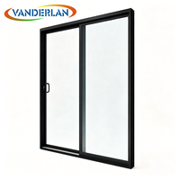 Portes de villa au design moderne, portes coulissantes en aluminium à 4 panneaux, portes coulissantes extérieures en aluminium et verre pour patio