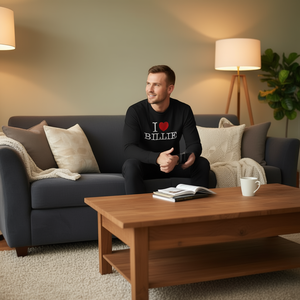 T-shirt à manches longues avec nom personnalisé I Love Billie Heart - Product Image 1