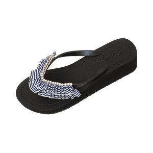 Rockaway Stripe - Tongs à talon mi-haut avec strass et volants - Product Image 6