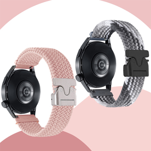 Bracelet en nylon 20mm 22mm pour <span class=keywords><strong>Garmin</strong></span> Vivoactive 5 4 bandes pour <span class=keywords><strong>Garmin</strong></span> Venu 3 <span class=keywords><strong>Forerunner</strong></span> 265 255 165 Bracelet de sport souple tressé de musique - Product Image 4