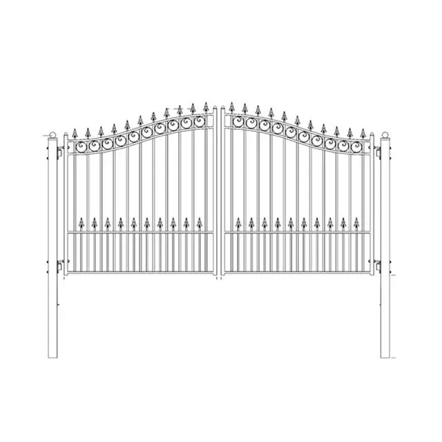 The design of the main iron gate of the high-grade and noble family forged iron gate