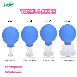 Set bekam vakum terapi penyedot wajah kaca, Set bekam tubuh wajah 4 ukuran - Product Image 3