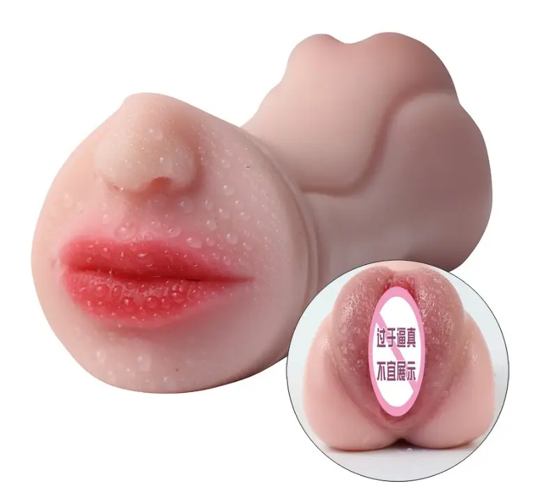 Realistic artificial vagina deep mouthpiece sucking man's sex toy masturbator