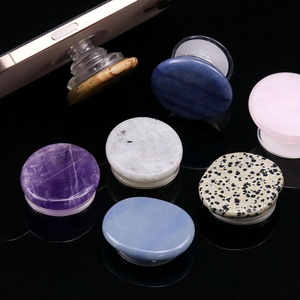 Wholesale Crystal Handmade Crafts Polished Natural Stone Phone Stand Holder for Home Decoration