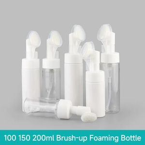 100ml 150ml 200ml With Brush Head Facial Cleansing Mousse <strong>Foam</strong> Bottle, With Brush <strong>Foam</strong> <strong>Pump</strong> Bottle, With Silicone Brush Head - Product Image 2
