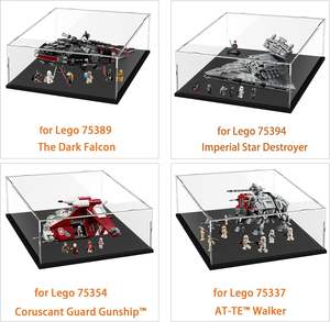 Vitrine en acrylique transparente épaisse pour objets de collection 75389/Dark Falcon/75337/<span class=keywords><strong>at</strong></span>-<span class=keywords><strong>TE</strong></span> Walker/75394/Star Destroyer/75354 - Product Image 3