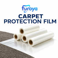 Rouleaux de film protecteur souple de qualité médicale en PE, résistant à l'humidité, pour la protection des surfaces de tapis, solution de couverture temporaire pour sols
