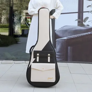 定制PU皮革电吉他盒泡沫加厚电贝司吉他演出包双肩带电吉他包