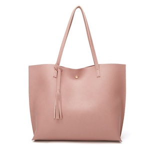 Ladies Tote Bag Fashion Tassel Handbags Luxury Women Champagne Shoulder Bags PU Leather Tote Bag Handbag - Product Image 5