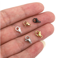Accessoires de bijoux Composants 9mm Diy Acier Inoxydable Pvd Or Fermoir Homard pour la Fabrication de Bijoux