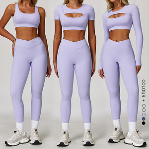 Roupas de Yoga Personalizadas de Alta Qualidade, Justas e Respiráveis, Conjuntos de Fitness de Secagem Rápida para Mulheres, Roupas Ativas para Corrida e Yoga - Product Image 3