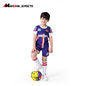 OEM service custom fashion formal soccer jersey for kid New style soccer jersey 100% polyester football shorts - Product Image 2