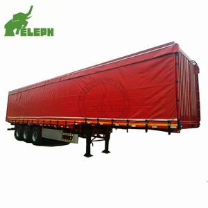 Semirimorchio a 3 Assi con Tenda Laterale Tipo Box per Trasporto Merci a <span class=keywords><strong>Prezzo</strong></span> di Fabbrica - Product Image 1