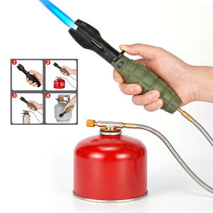 Encendedor de butano con brazo oscilante en forma de <span class=keywords><strong>granada</strong></span>, encendido con un solo toque, bloqueo de fuego, antorcha de gas ajustable, resistente al viento para encendido en camping - Product Image 3