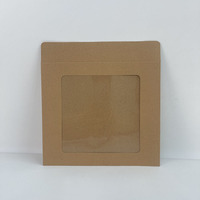 Nouvelle mode, enveloppe portefeuille A4 en papier kraft rouge personnalisée avec fenêtre transparente en PVC, emballage biodégradable pour vêtements professionnels
