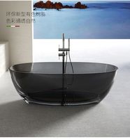 Baignoires italiennes de luxe en résine cristalline Baignoires autoportantes en résine transparente à surface solide
