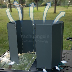 Couvercle coupe-vent pliable en alliage pour réchaud à gaz de camping extérieur, déflecteur de vent portable pour réchaud à cartouche pour le camping - Product Image 6