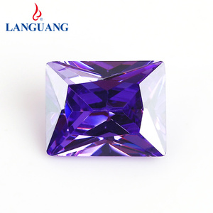 Usine Offre Spéciale Haute Qualité Violet carré style zircon bijoux accessoires vêtements accessoires - Product Image 2