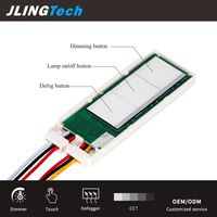 Interrupteur tactile à 3 boutons DC12V pour miroir LED de salle de bain, anti-buée, variateur de lumière, commande de miroir intelligent