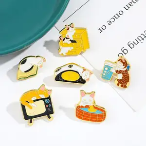 Most Popular Genshin Impact Hard Cartoon Blank Button Game Cartoon Lapel Enamel Pin game anime cartoon animal