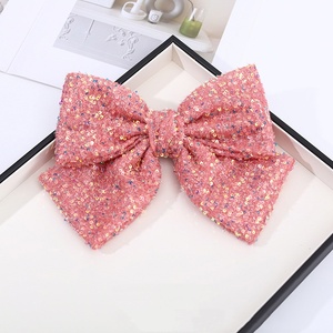 Mới Mùa Thu Và Mùa Đông Sequins Hàn Quốc Cao cấp Cảm Thấy Tốt Lấp Lánh Đan Trở Lại Đầu Mùa Xuân Bow Tóc Phụ Kiện - Product Image 2