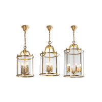 Lustre vintage en laiton avec abat-jour en forme de cage à oiseaux, lampe suspendue rétro pour la maison, l'entrée, la salle à manger, le salon, l'escalier