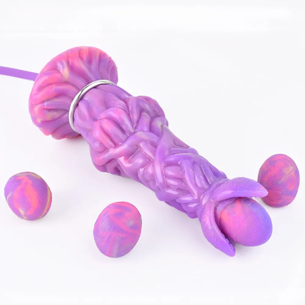 YOCY venda quente macio Pandora Ovipositor vaga-lume luminosa Bomba Lay Eggs Silicone plug anal adulto brinquedos sexy para o sexo masculino e feminino