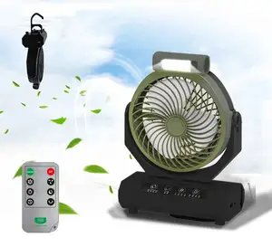 40000Mah Oplaadbare Elektrische Industriële Camping Ventilator Ventilator Met Led Licht Auto-Oscillerende Bureau Buitentafel Digitale 3.7V