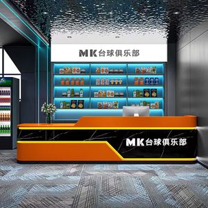 Phong cách công nghiệp Retro hiện đại Bàn quầy bar gỗ quầy lễ tân tiếp tân khách sạn trung tâm trường học phòng bi-a quán cà phê thể thao điện tử nhà hàng - Product Image 3