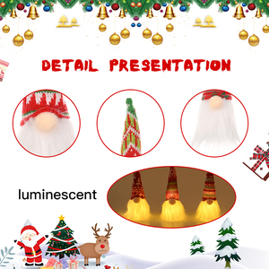 Decorazioni Natalizie di Lusso in Poliestere Fatte a Mano, Gnomo di Babbo Natale in Peluche, Ornamenti Appesi - Product Image 6